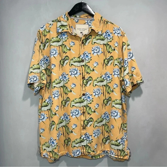 Men's ISLAND REPUBLIC Hawaiian
Button-Up Shirt Size XL Silk - Picture 1 of 9